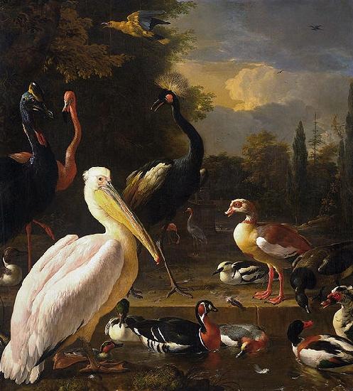 Melchior de Hondecoeter The Floating Feather Sweden oil painting art